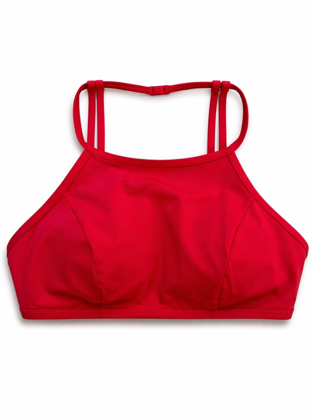 Lululemon “See The Sea” Swim Top Red Strappy High Neck Size 6